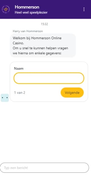 Hommerson Casino in Nederland Support